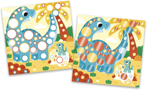 Set autocolante rotunde Janod cu animale 20 x 20 cm [5]