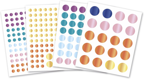 Set autocolante rotunde Janod cu animale 20 x 20 cm [6]