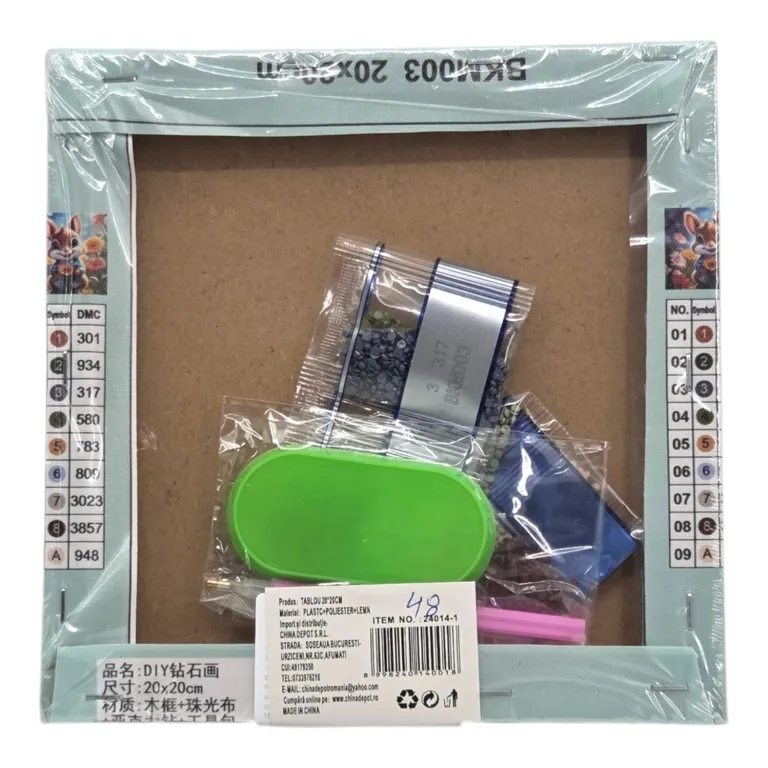 Set creativitate cu diamante iepuras Duoguo 20x20cm [1]