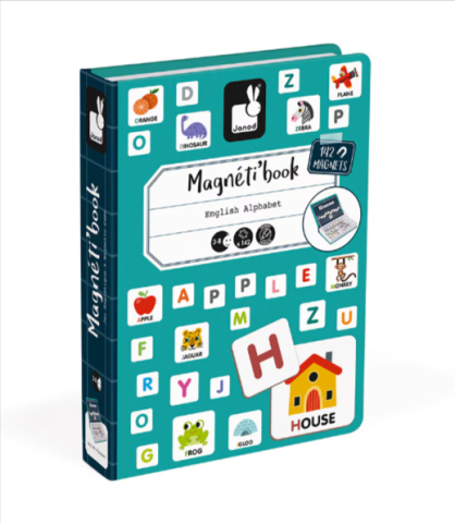 Jucării și jocuri - Joc magnetic Janod Magneti Book Alfabet 142 piese