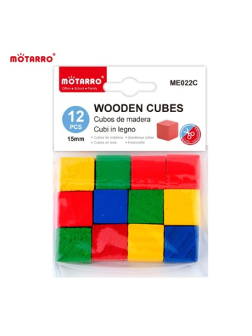 Artă și creativitate - Cuburi craft PVC multicolor 1.5 cm 12/set Motarro