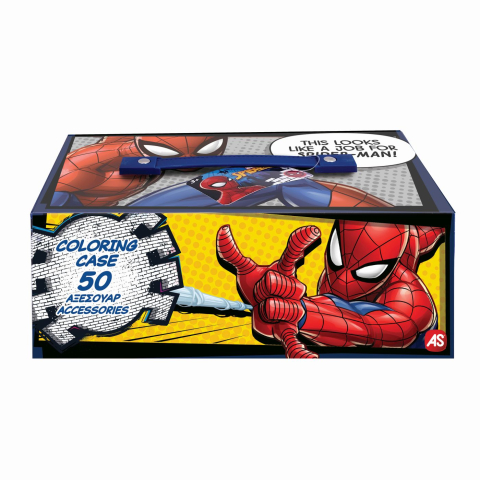 Creioane colorate - SET DE PICTURA IN VALIZA DE HARTIE SPIDER MAN