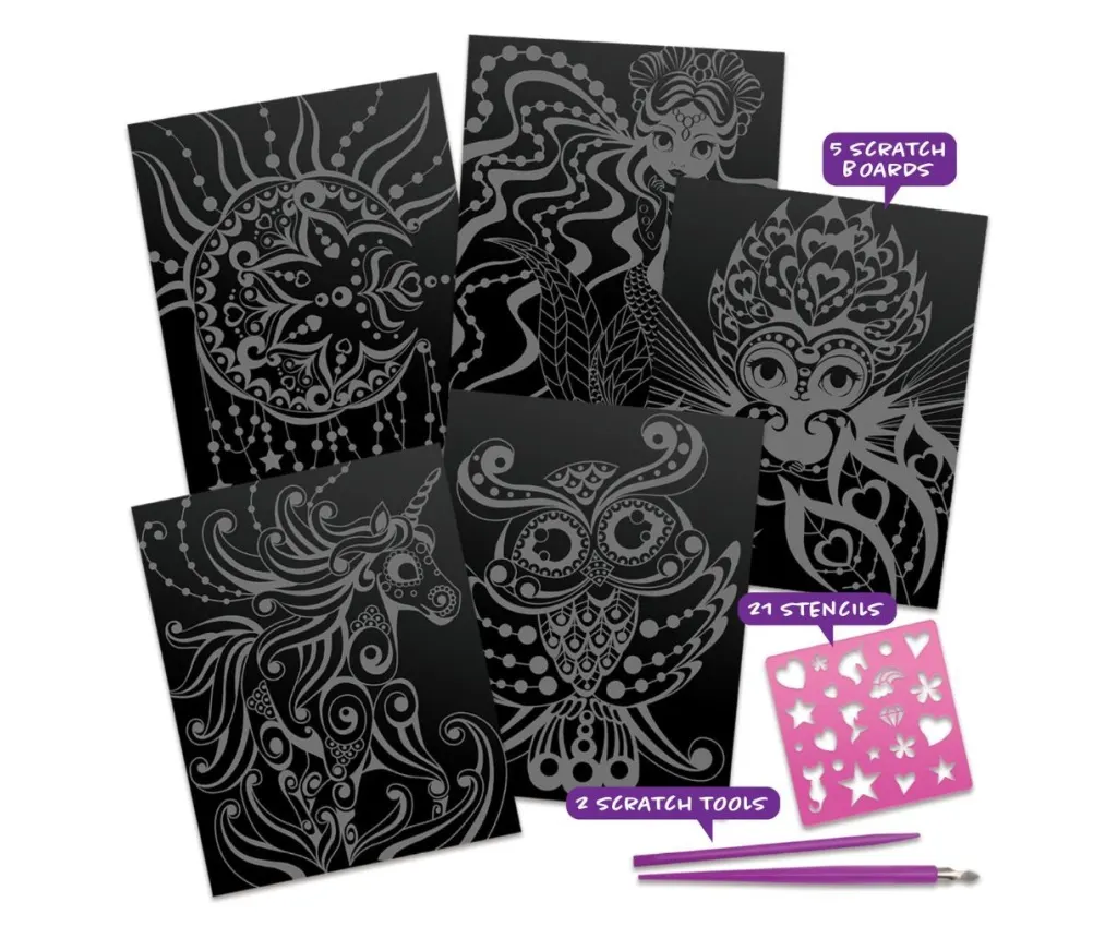 Set de desene Isadora cu scratch-uri si schite Nebulous Stars [5]