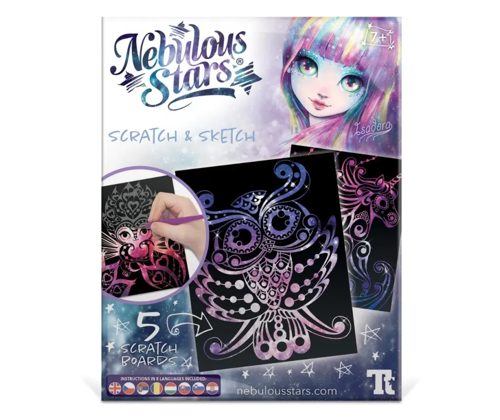 Set de desene Isadora cu scratch-uri si schite Nebulous Stars [2]
