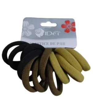 Accesorii personale și beauty - Set elastice de par 4.5cm 12 buc /set culori vernil-negru