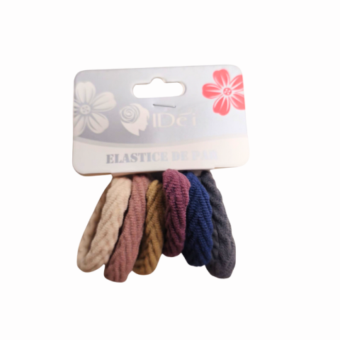 Accesorii personale și beauty - Set elastice de par 4.5 cm colorate 6 buc/ set