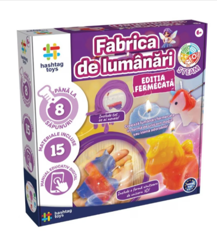 Jocuri educative - Set fabrica de lumanari Hashtag Toys 8 lumanari personalizabile