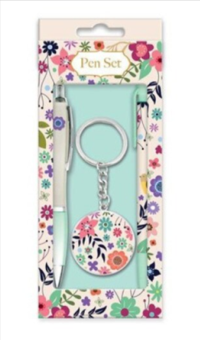 Stilouri școlare - Set Flowers Stilou Pix si Breloc Anker multicolor