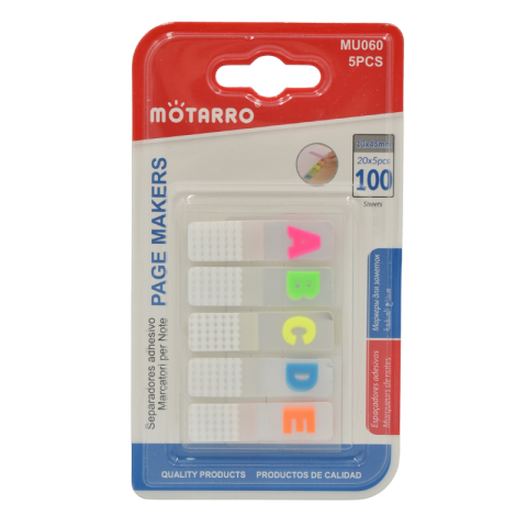 Papetărie și articole din hârtie - Index 13x45 mm 20x5/set Motarro