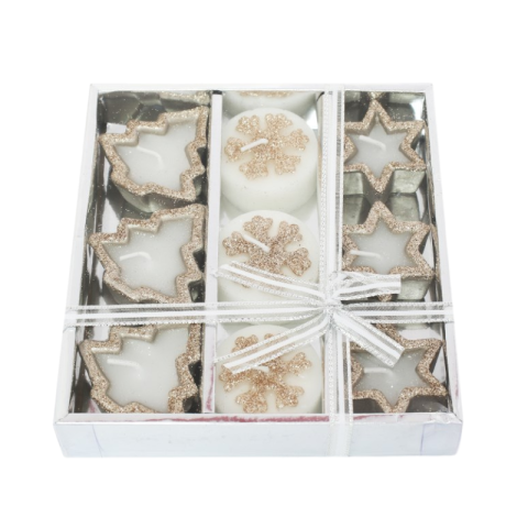 Noutăți Librăria Compas - Set lumanari Craciun 6 cm