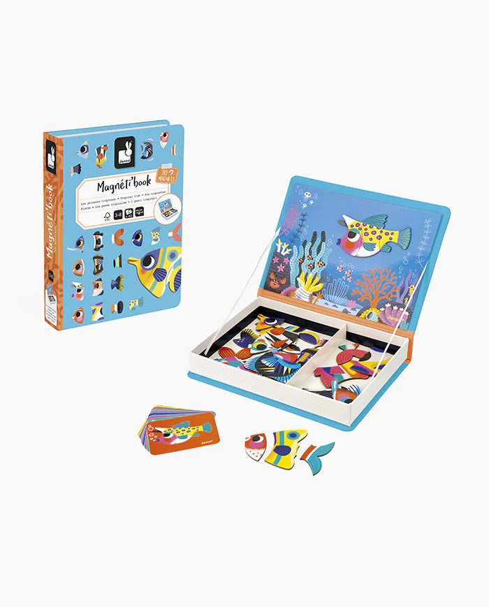 Jucării și jocuri - Joc educativ magnetic Janod Magneti’book Pestisori 40 piese