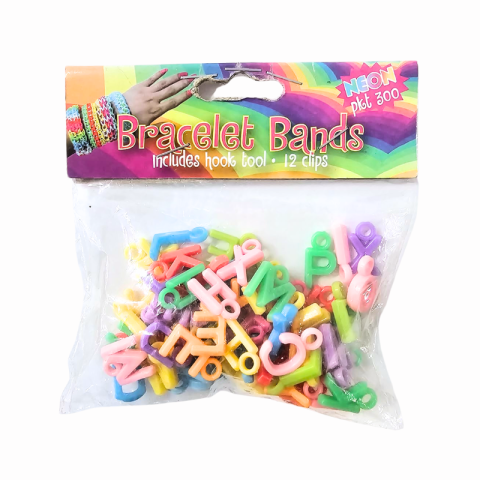 Craft și modelaj - Set margele pentru gherghef bratara litere colorate din plastic