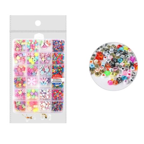 Jucării și jocuri - Set margelute pentru accesorii handmade 24 modele Motarro