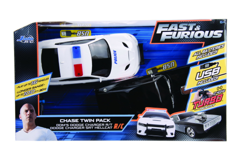 SET MASINUTE FAST AND FURIOUS RC TOYOTA SUPRA&DODGE CHARGER SRT SCARA 1:16 [6]