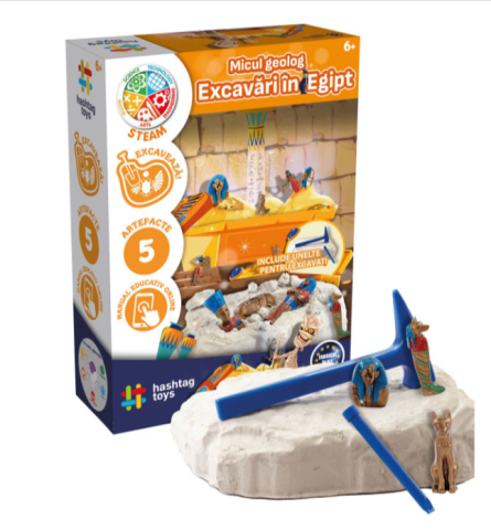 Jocuri educative - Joc educativ Hashtag Toys Micul geolog Excavari in Egipt