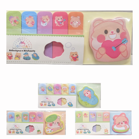 Notes și cuburi memo - Set notite adezive figurine animate modele diferite