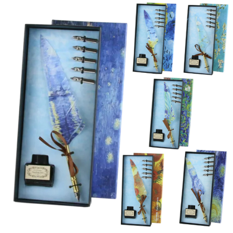 Seturi cadou - Set pana de scris Art Gallery 7 piese modele diferite
