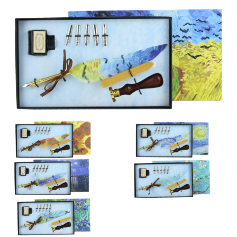 Seturi cadou - Set Pana de scris Art Gallery 9 piese culori diferite