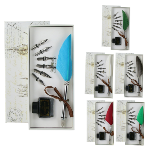 Seturi cadou - Set Pana de scris Big Ben 8 piese culori diferite