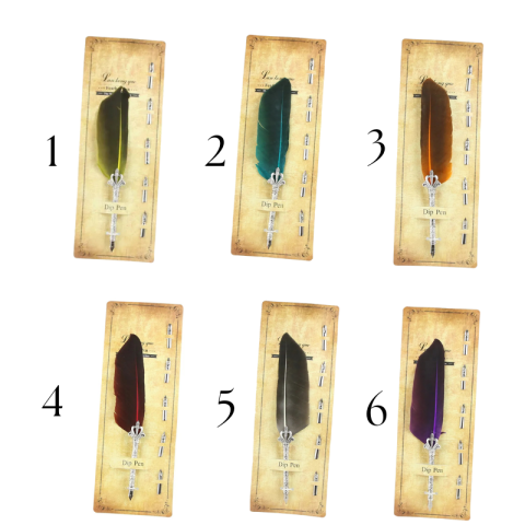 Set pana de scris Dip pen 6 piese culori diferite [1]