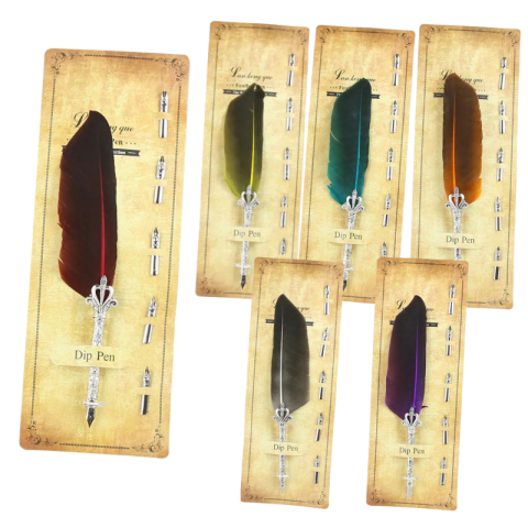 Casă și decorațiuni - Set pana de scris Dip pen 6 piese culori diferite