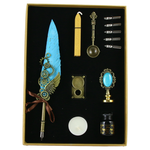 Set pana de scris Vintage 12 piese culori diferite [2]