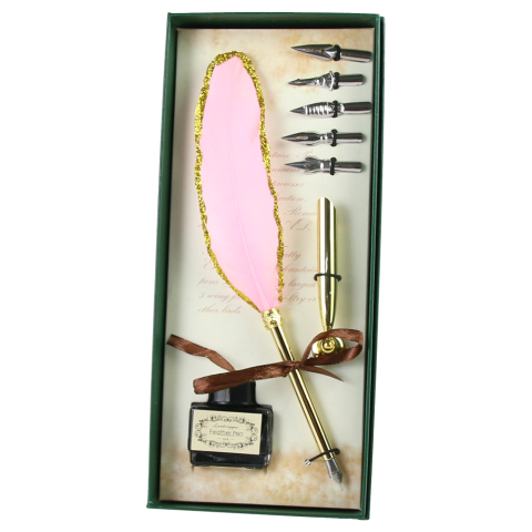 Stilouri premium - Set pana de scris Vintage „Enjoy Your Life” 8 piese