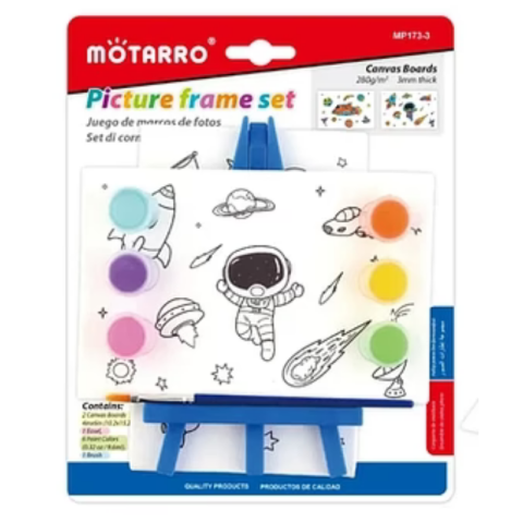 Set panza pictura cu sevalet si culori model spatiu Motarro [0]