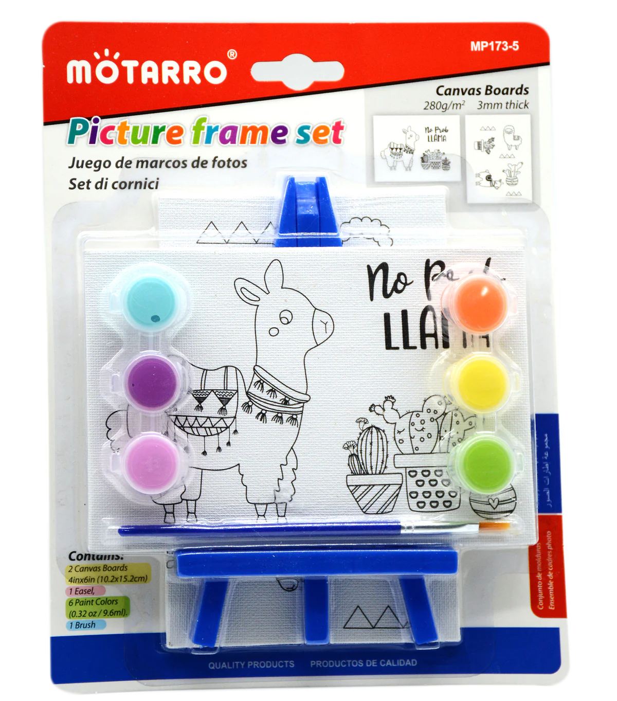 Culori acrilice - Set panza pictura cu sevalet si culori acrilice Motarro