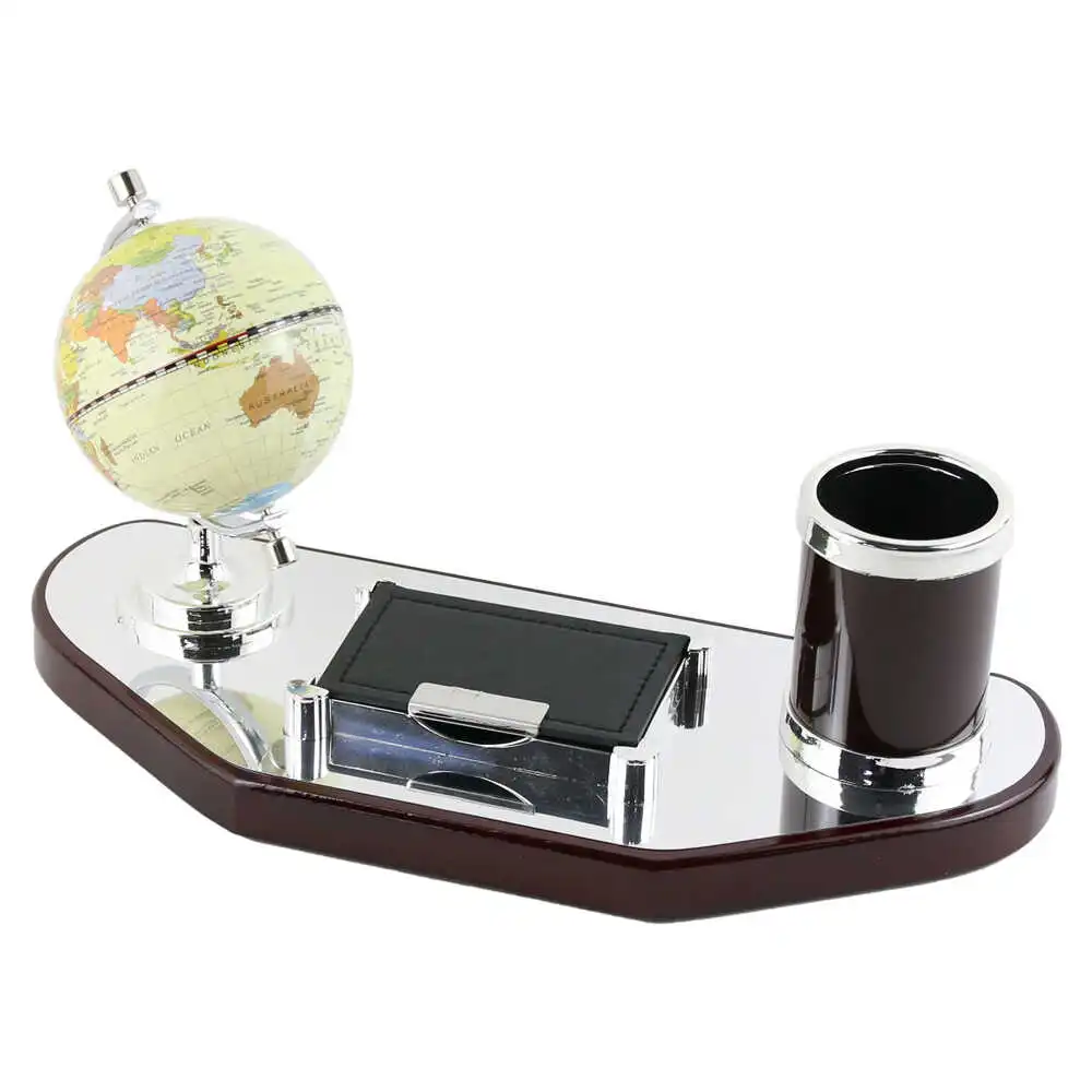 Casă și decorațiuni - Set pentru birou cu glob pamantesc si suport instrumente scris 31 x 15 cm
