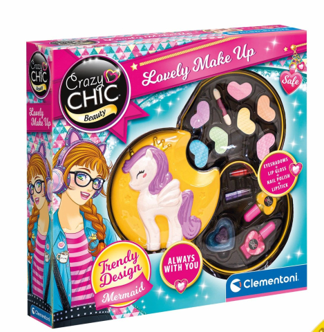 Cosmetice și bijuterii copii - SET PENTRU MACHIAJ UNICORN CRAZY CHIC