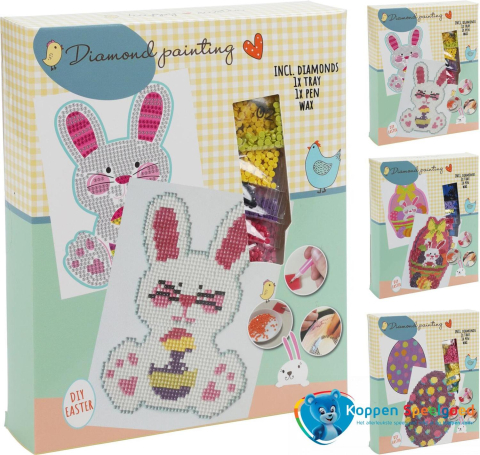 Artă și creativitate - Set de pictura cu diamante pentru Paste 17 x 17 cm modele diferite