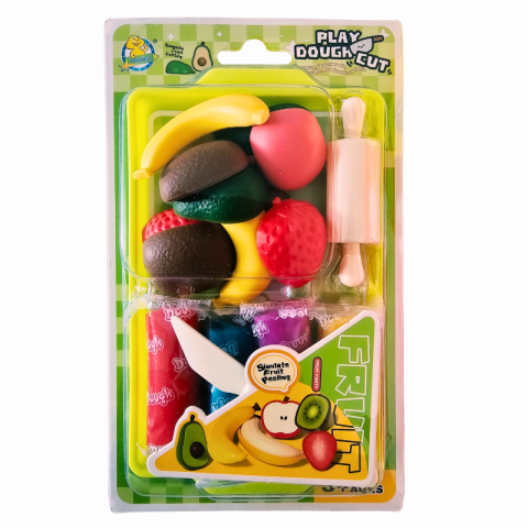 Artă și creativitate - Set plastilina creativ fructe cu accesorii 12x20cm