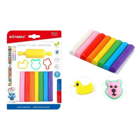 Plastilină - Set plastilina si forme 8 culori Motarro