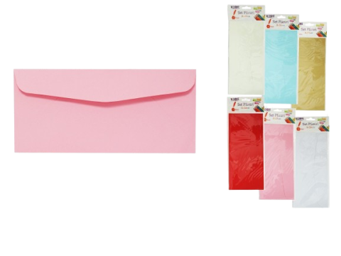 Birotică și accesorii birou - Set 5 plicuri 11x24 cm diverse culori