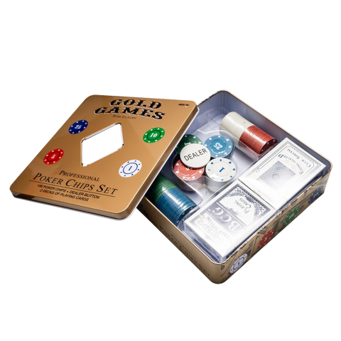 Jucării și jocuri - Set poker - Carti si jetoane in cutie metalica