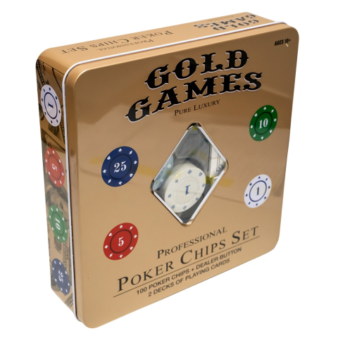 Set poker - Carti si jetoane in cutie metalica [3]