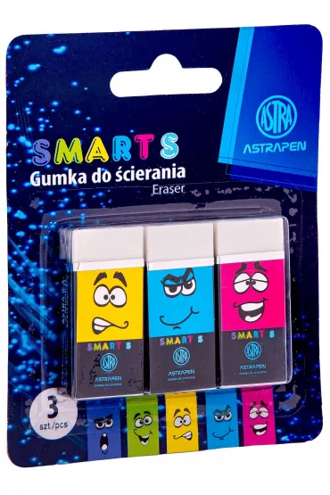 Instrumente de scris - Set 3 radiere Astra Smarts