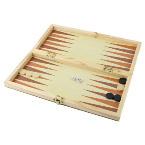 Set de jocuri din lemn 3-in-1 Sah Dame Table 29 x 29 cm [2]