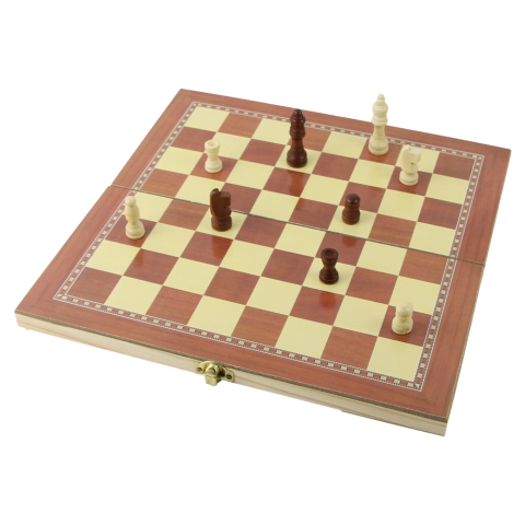 Set de jocuri din lemn 3-in-1 Sah Dame Table 29 x 29 cm [1]