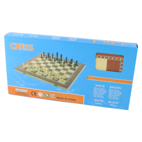 Jocuri de societate - Set de jocuri din lemn 3-in-1 Sah Dame Table 29 x 29 cm