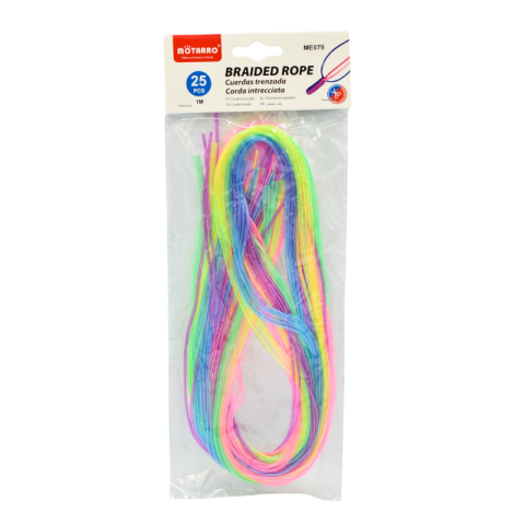 Artă și creativitate - Sfoara colorata pentru impletire 1m 25/set Motarro