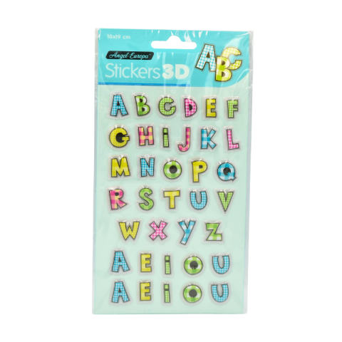 Artă și creativitate - Set stickere 3D multicolor litere