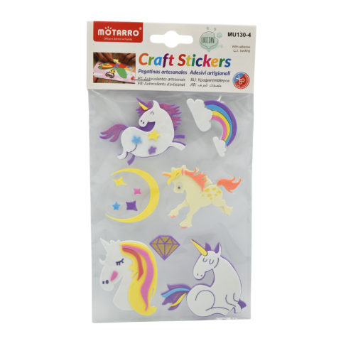 Artă și creativitate - Set stickere craft spuma EVA diverse modele Motarro