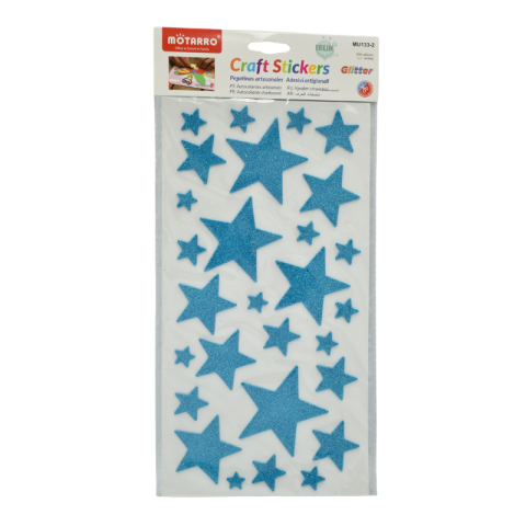 Accesorii craft - Set stickere spuma EVA stele diverse culori Motarro