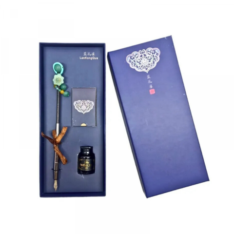 Set stilou Vintage decorativ floare calimara Poem Design diverse culori [0]