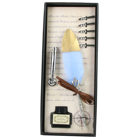 Set stilou-pana de scris Vintage Gold 8 piese [5]