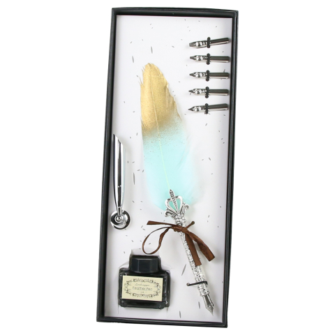 Set stilou-pana de scris Vintage Gold 8 piese [2]