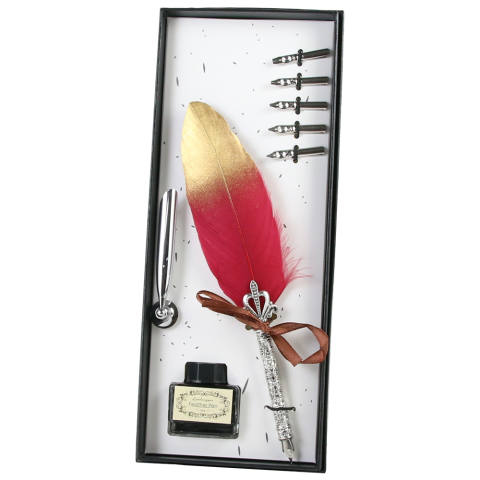 Set stilou-pana de scris Vintage Gold 8 piese [1]