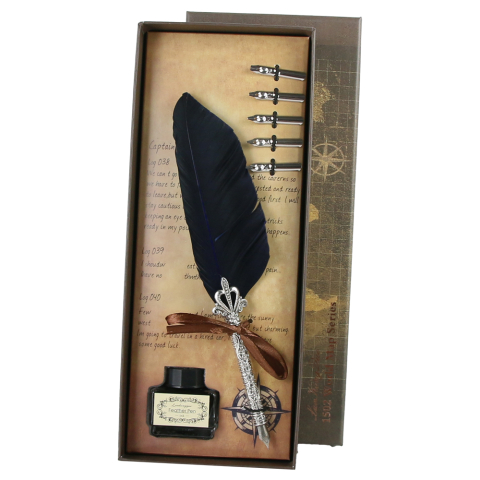 Set Pana de scris Vintage World 7 piese culori diferite [4]